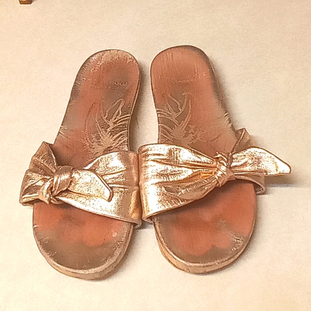 Ted Baker London pinkish gold slippers size 8